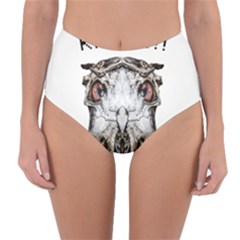 Funny Creepy Alien Headbones Small Reversible High-waist Bikini Bottoms by dflcprints