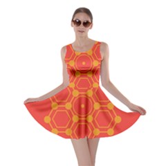 Pentagon Cells Chemistry Yellow Skater Dress by Nexatart