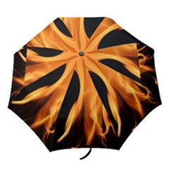 Fire Flame Pillar Of Fire Heat Folding Umbrellas by Nexatart