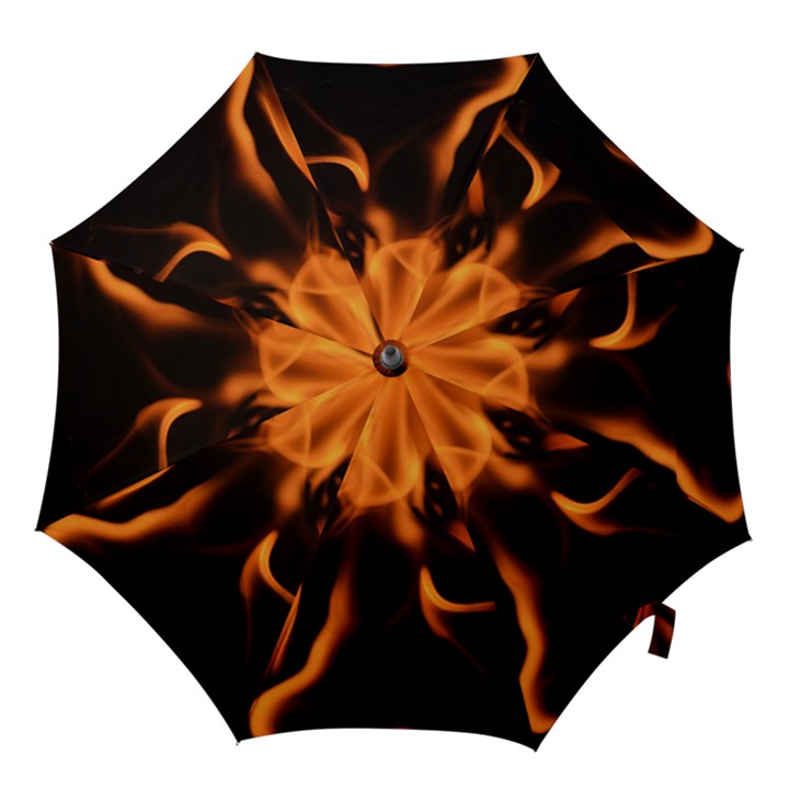 Fire Flame Heat Burn Hot Hook Handle Umbrellas (Medium)