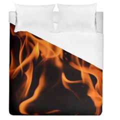 Fire Flame Heat Burn Hot Duvet Cover (queen Size) by Nexatart