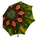 Tulip Flower Background Nebulous Hook Handle Umbrellas (Small) View2