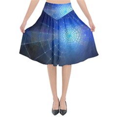 Network Cobweb Networking Bill Flared Midi Skirt