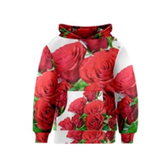 A Bouquet Of Roses On A White Background Kids  Pullover Hoodie