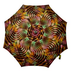 Wave Rings Circle Abstract Hook Handle Umbrellas (medium) by Nexatart