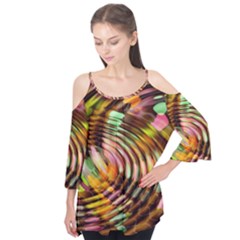 Wave Rings Circle Abstract Flutter Tees