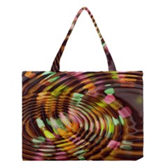 Wave Rings Circle Abstract Medium Tote Bag by Nexatart