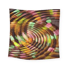 Wave Rings Circle Abstract Square Tapestry (small)