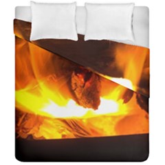 Fire Rays Mystical Burn Atmosphere Duvet Cover Double Side (california King Size) by Nexatart