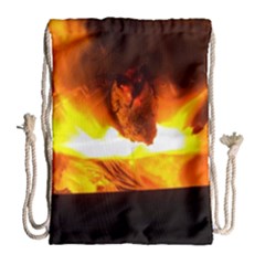 Fire Rays Mystical Burn Atmosphere Drawstring Bag (large) by Nexatart