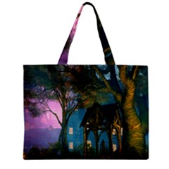 Background Forest Trees Nature Zipper Mini Tote Bag by Nexatart