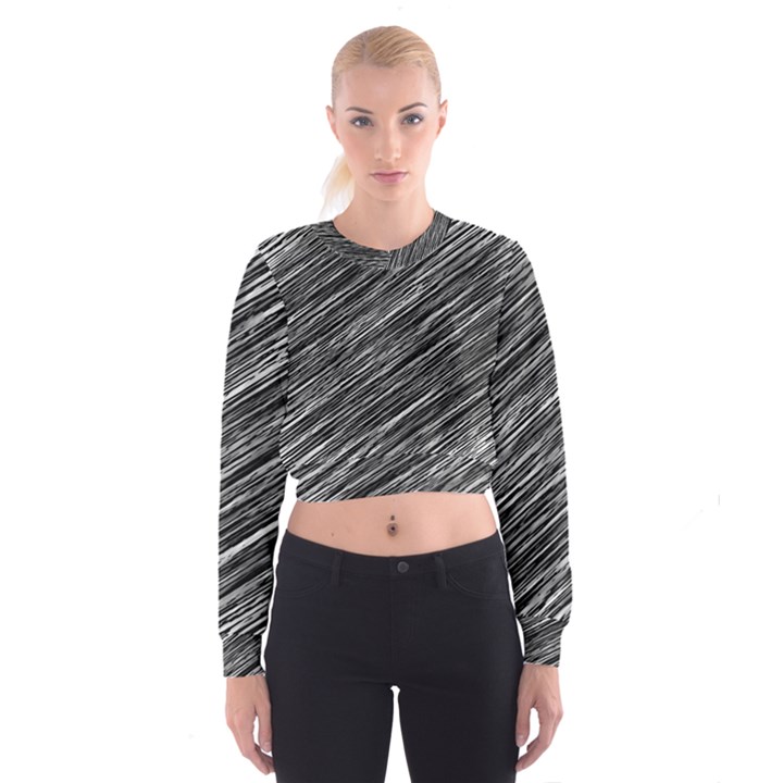 Background Structure Pattern Cropped Sweatshirt