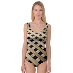 Texture Wood Flooring Brown Macro Princess Tank Leotard  by Nexatart