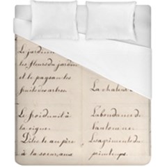 German French Lecture Writing Duvet Cover (california King Size) by Nexatart