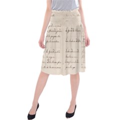 German French Lecture Writing Midi Beach Skirt by Nexatart