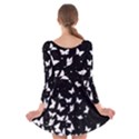 Butterfly pattern Long Sleeve Velvet Skater Dress View2