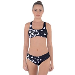 Butterfly Pattern Criss Cross Bikini Set by Valentinaart