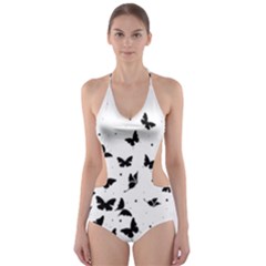 Butterfly Pattern Cut-out One Piece Swimsuit by Valentinaart