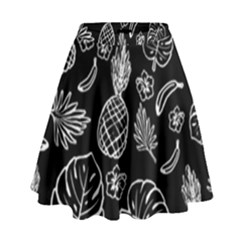Tropical Pattern High Waist Skirt by Valentinaart