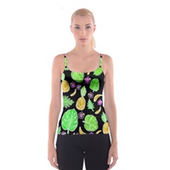 Tropical Pattern Spaghetti Strap Top by Valentinaart