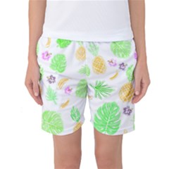 Tropical Pattern Women s Basketball Shorts by Valentinaart