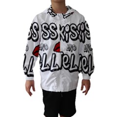 Kiss And Tell Hooded Wind Breaker (kids) by Valentinaart