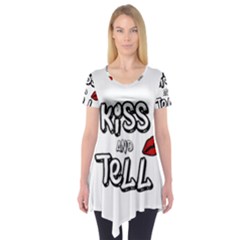 Kiss And Tell Short Sleeve Tunic  by Valentinaart