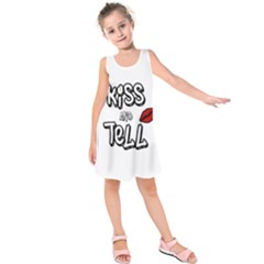 Kiss And Tell Kids  Sleeveless Dress by Valentinaart