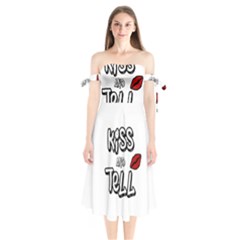 Kiss And Tell Shoulder Tie Bardot Midi Dress by Valentinaart