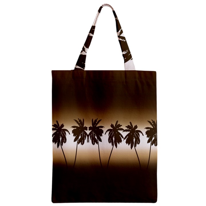 Tropical sunset Zipper Classic Tote Bag