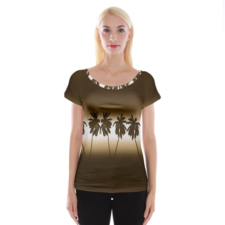 Tropical sunset Women s Cap Sleeve Top