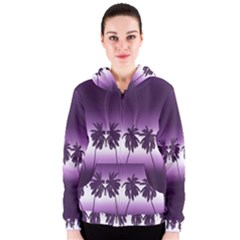 Tropical Sunset Women s Zipper Hoodie by Valentinaart