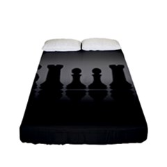 Chess Pieces Fitted Sheet (full/ Double Size) by Valentinaart