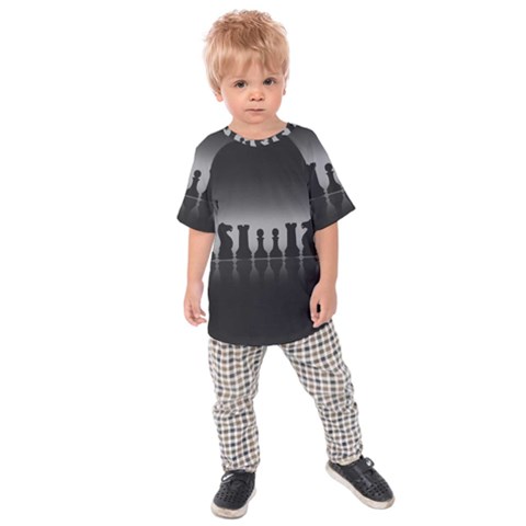 Chess Pieces Kids Raglan Tee by Valentinaart