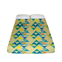 Colorful Triangle Pattern Fitted Sheet (full/ Double Size) by berwies