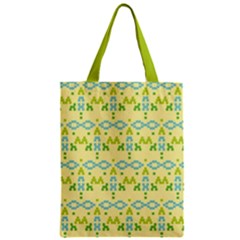 Simple Tribal Pattern Zipper Classic Tote Bag by berwies