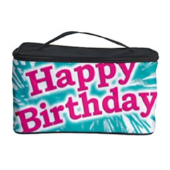 Happy Brithday Typographic Design Cosmetic Storage Case by dflcprints