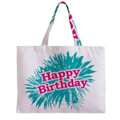 Happy Brithday Typographic Design Zipper Mini Tote Bag by dflcprints