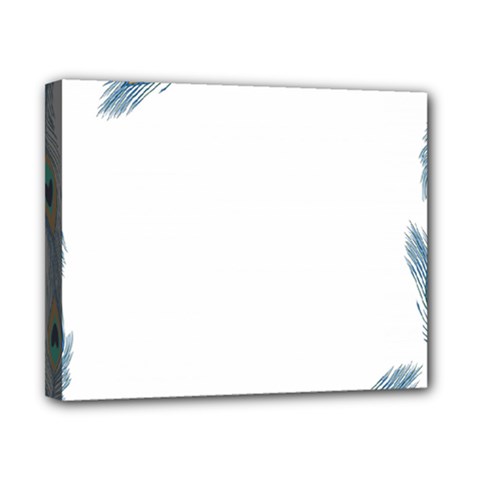 Beautiful Frame Made Up Of Blue Peacock Feathers Canvas 10  X 8  by Nexatart