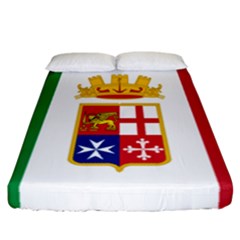 Naval Ensign Of Italy Fitted Sheet (california King Size) by abbeyz71