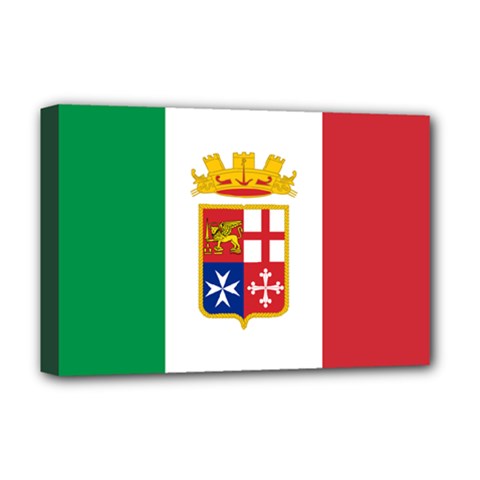 Naval Ensign Of Italy Deluxe Canvas 18  X 12   by abbeyz71