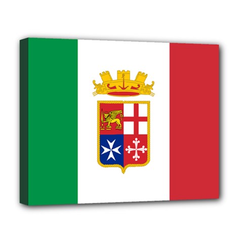 Naval Ensign Of Italy Deluxe Canvas 20  X 16   by abbeyz71