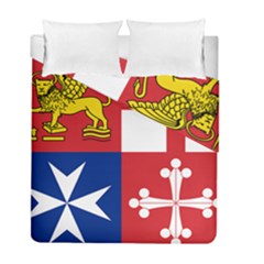 Naval Jack Of Italian Navy  Duvet Cover Double Side (full/ Double Size) by abbeyz71