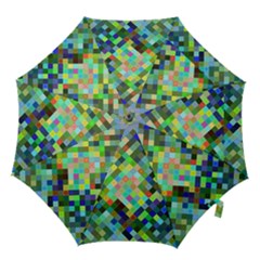 Pixel Pattern A Completely Seamless Background Design Hook Handle Umbrellas (small) by Nexatart
