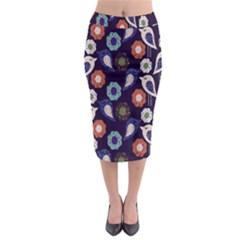 Cute Birds Seamless Pattern Midi Pencil Skirt by Nexatart