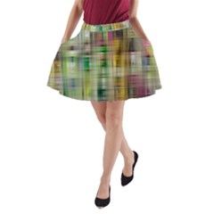Woven Colorful Abstract Background Of A Tight Weave Pattern A-line Pocket Skirt