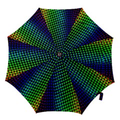 Digitally Created Halftone Dots Abstract Hook Handle Umbrellas (large) by Nexatart