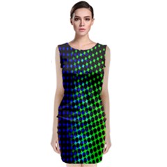 Digitally Created Halftone Dots Abstract Classic Sleeveless Midi Dress