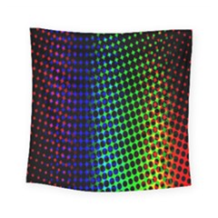 Digitally Created Halftone Dots Abstract Square Tapestry (small) by Nexatart