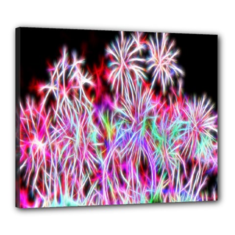 Fractal Fireworks Display Pattern Canvas 24  X 20  by Nexatart